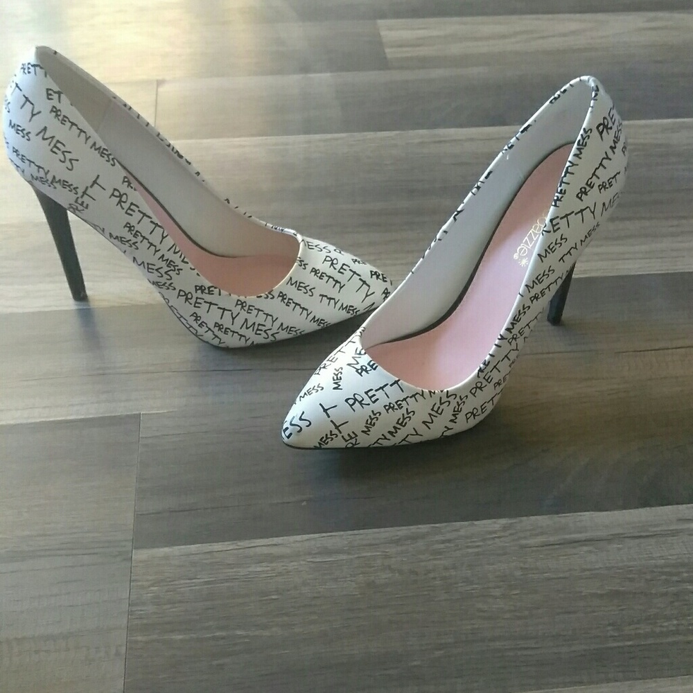 Black and White heels